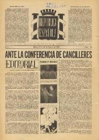 República Española (México D. F.). Año 1, número 18, 28 de febrero de 1945 | Biblioteca Virtual Miguel de Cervantes