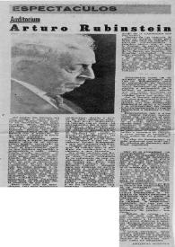 Arturo (Arthur) Rubinstein | Biblioteca Virtual Miguel de Cervantes