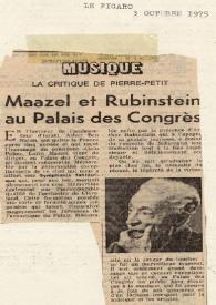 Maazel et Rubinstein | Biblioteca Virtual Miguel de Cervantes