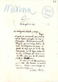 Carta de Rubén Darío a MEDINA, Crisanto | Biblioteca Virtual Miguel de Cervantes