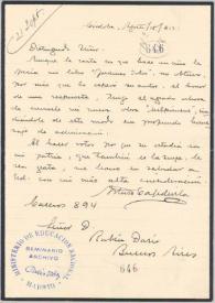 Carta manuscrita | Biblioteca Virtual Miguel de Cervantes