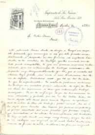 Carta de Drago, José María | Biblioteca Virtual Miguel de Cervantes