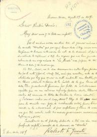 Carta de Güisti, Roberto F. | Biblioteca Virtual Miguel de Cervantes
