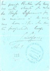 Carta de Lugones, Leopoldo | Biblioteca Virtual Miguel de Cervantes