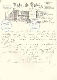 Carta de Lugones, Leopoldo | Biblioteca Virtual Miguel de Cervantes