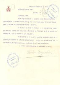 Carta de Arguedas, Alcides | Biblioteca Virtual Miguel de Cervantes