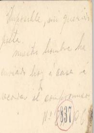 Tarjeta de presentación con texto manuscrito | Biblioteca Virtual Miguel de Cervantes
