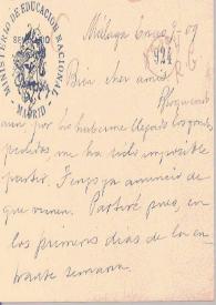 Tarjeta manuscrita con ex-libris del autor | Biblioteca Virtual Miguel de Cervantes