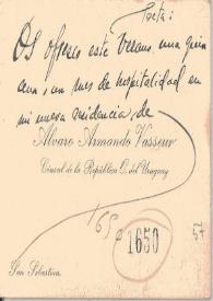 Carta de Vasseur, Álvaro Armando | Biblioteca Virtual Miguel de Cervantes