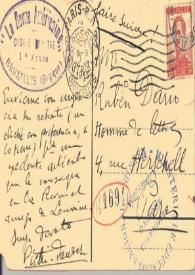 Tarjeta postal manuscrita | Biblioteca Virtual Miguel de Cervantes