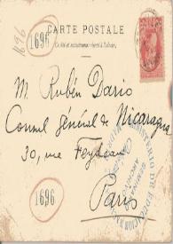 Tarjeta postal manuscrita | Biblioteca Virtual Miguel de Cervantes