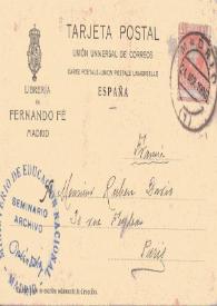 Tarjeta postal de BELTRÁN, F. a DARÍO, Rubén | Biblioteca Virtual Miguel de Cervantes