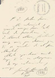 Carta de BENAVENTE, Jacinto a DARÍO, Rubén | Biblioteca Virtual Miguel de Cervantes