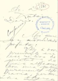 Carta de González Blanco, Andrés | Biblioteca Virtual Miguel de Cervantes