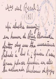 Carta de Antonio de Hoyos a Rubén Darío | Biblioteca Virtual Miguel de Cervantes