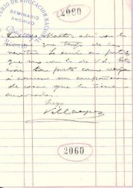 Carta de Villaespesa, Francisco | Biblioteca Virtual Miguel de Cervantes