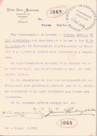 Carta de Pando y Valle, Jesús | Biblioteca Virtual Miguel de Cervantes