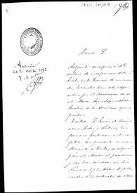 Oficio de remisión de varios calcos de inscripciones latinas, romanas e islámicas procedentes de Cádiz, Chiclana y Ceuta. | Biblioteca Virtual Miguel de Cervantes