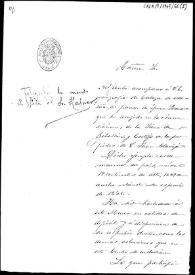 Oficio de remisión de una fotografía de una cabeza de mármol romana hallada en un cortijo de Gibalbín propiedad de José Clavijo que ha sido trasladada al Museo Arqueológico de Cádiz | Biblioteca Virtual Miguel de Cervantes