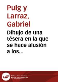Dibujo de una tésera en la que se hace alusión a los Cantibedonienses | Biblioteca Virtual Miguel de Cervantes