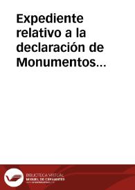 Expediente relativo a la declaración de Monumentos Nacionales las Torres de San Martín y del Salvador y la techumbre mudéjar de la Catedral de Teruel. | Biblioteca Virtual Miguel de Cervantes