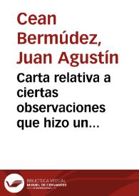 Carta relativa a ciertas observaciones que hizo un dinamarqués (Enrique Lehman) sobre su descripción de un mosaico de Itálica; también se hace  referencia al proyecto de esterar la Academia. | Biblioteca Virtual Miguel de Cervantes