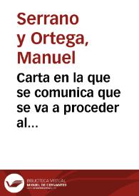 Carta en la que se comunica que se va a proceder al derribo del templo de Hércules en la calle Mármoles. | Biblioteca Virtual Miguel de Cervantes