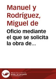 Oficio mediante el que se solicita la obra de Mezzabarba para poder catalogar el monetario de José Gutiérrez Navarrete, donado por Carlos IV a la Biblioteca de Estudios Reales. | Biblioteca Virtual Miguel de Cervantes