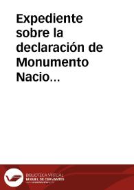 Expediente sobre la declaración de Monumento Nacional a la puerta de Sevilla de Carmona. | Biblioteca Virtual Miguel de Cervantes