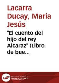 "El cuento del hijo del rey Alcaraz" (Libro de buen amor, 128-41) entre Oriente y Occidente / María Jesús Lacarra | Biblioteca Virtual Miguel de Cervantes