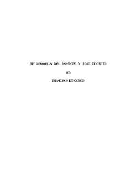 En memoria del Infante D. José Eugenio / por Francisco de Cossío | Biblioteca Virtual Miguel de Cervantes