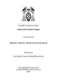Emilio Carrere, escritor de novelas / María José Gutiérrez Barajas | Biblioteca Virtual Miguel de Cervantes
