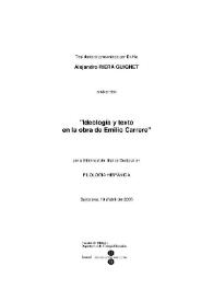 Ideología y texto en la obra de Emilio Carrere / Alejandro Riera Guignet | Biblioteca Virtual Miguel de Cervantes