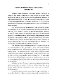 Conferencia Inaugural del congreso "El canon del boom" / Mario Vargas Llosa | Biblioteca Virtual Miguel de Cervantes
