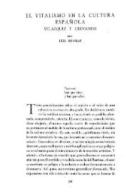 El vitalismo en la cultura española. Velázquez y Cervantes / por Luis Rosales | Biblioteca Virtual Miguel de Cervantes