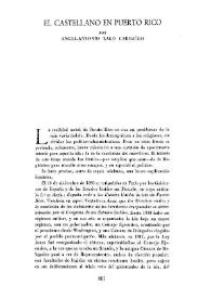 El castellano en Puerto Rico / por Ángel-Antonio Lago Carballo | Biblioteca Virtual Miguel de Cervantes