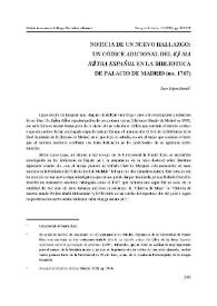 Noticia de un nuevo hallazgo  : un códice adicional del "Kama Sutra español" en la Biblioteca de Palacio de Madrid (m. 1767) / Luce López Baralt | Biblioteca Virtual Miguel de Cervantes
