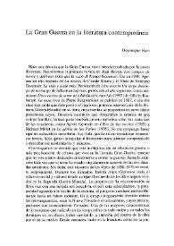 La Gran Guerra en la literatura contemporánea / Dominique Viart | Biblioteca Virtual Miguel de Cervantes