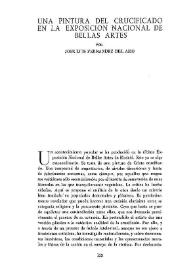 Una pintura del Crucificado en la Exposición Nacional de Bellas Artes / por José Luis Fernández del Amo | Biblioteca Virtual Miguel de Cervantes