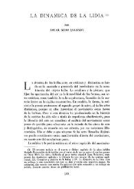 La dinámica de la lidia / por Óscar Miró Quesada | Biblioteca Virtual Miguel de Cervantes
