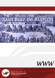 Juan Ruiz de Alarcón / director José Montero Reguera | Biblioteca Virtual Miguel de Cervantes