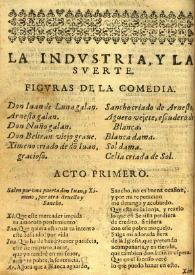 La industria y la suerte | Biblioteca Virtual Miguel de Cervantes