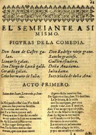 El semejante a sí mismo / Juan Ruiz de Alarcón y Mendoza | Biblioteca Virtual Miguel de Cervantes
