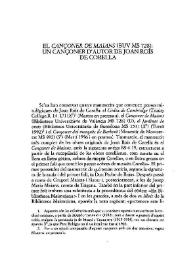 El "Cançoner de Maians" (BUV MS 728): un cançoner d'autor de Joan Roís de Corella / Josep Lluís Martos | Biblioteca Virtual Miguel de Cervantes