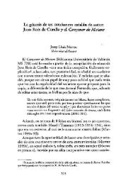 La génesis de un cancionero catalán de autor: Joan Roís de Corella y el "Cançoner de Maians" / Josep Lluís Martos | Biblioteca Virtual Miguel de Cervantes