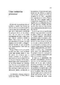 Unas memorias póstumas / Luis Sáinz de Medrano Arce | Biblioteca Virtual Miguel de Cervantes