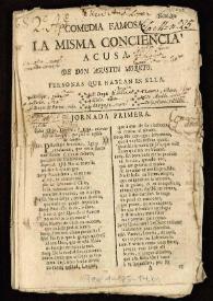 Comedia famosa. La misma conciencia acusa / de don Agustin Moreto | Biblioteca Virtual Miguel de Cervantes