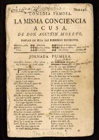 Comedia famosa. La misma conciencia acusa / de don Agustin Moreto | Biblioteca Virtual Miguel de Cervantes