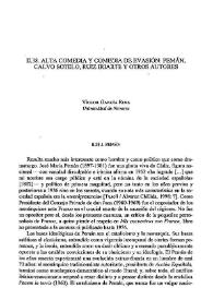Alta comedia y comedia de evasión  : Pemán, Calvo Sotelo, Ruiz Iriarte y otros autores / Víctor García Ruiz | Biblioteca Virtual Miguel de Cervantes