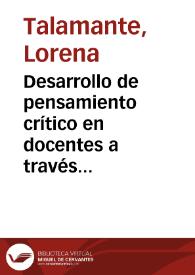 Desarrollo de pensamiento crítico en docentes a través de la solución de un problema de falta de motivación en los estudiantes | Biblioteca Virtual Miguel de Cervantes